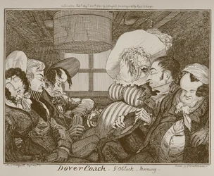 Dover-Kutsche, 5 Uhr morgens, geätzt von George Cruikshank, 1826